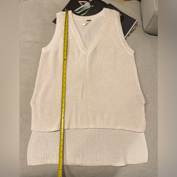 Free People Honey Drip Chunky Knit Vest In Cream Size S - Picture 11 of 12